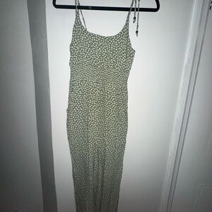 Green Floral Women's Jumpsuit